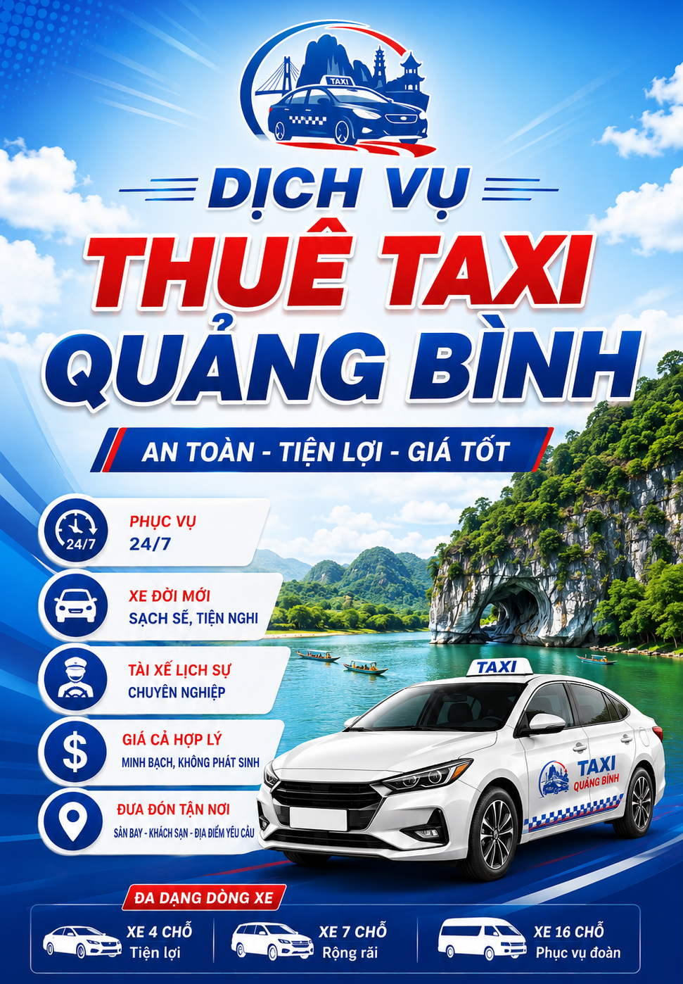 DỊCH VỤ THUÊ TAXI QUẢNG BÌNH