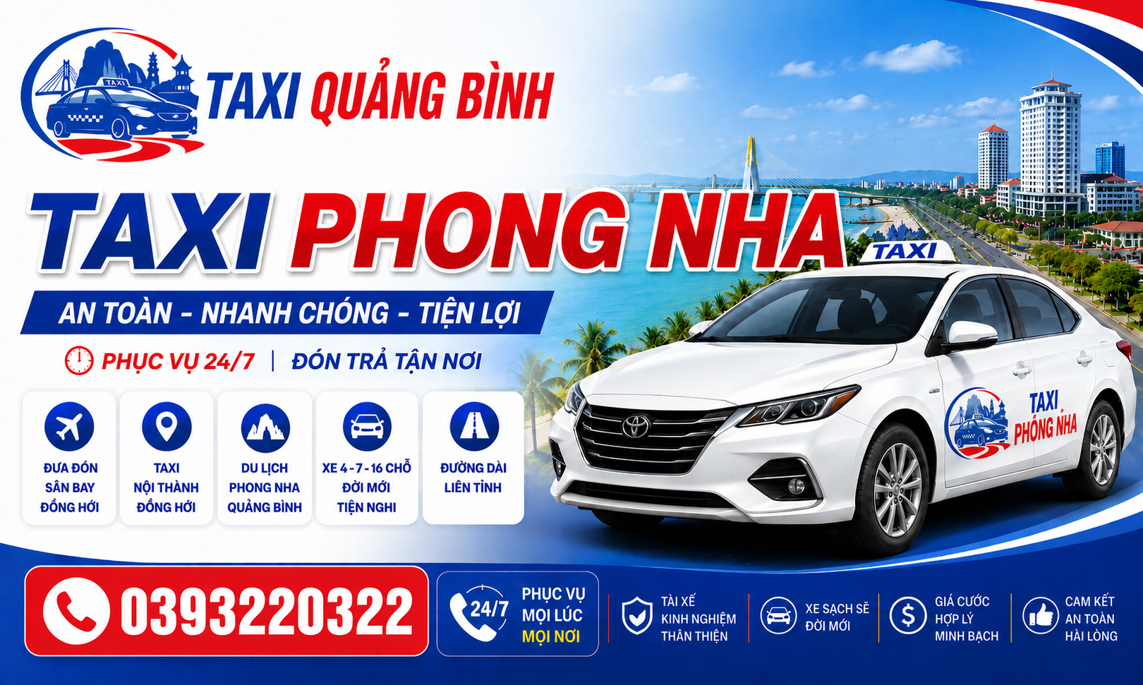 Dịch Vụ Cho Thuê Xe Taxi Phong Nha Uy Tín – Đưa Đón Du Lịch, Sân Bay 24/7